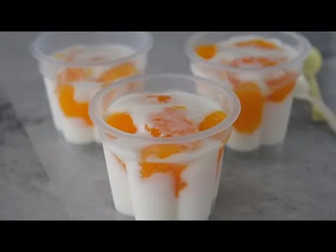 【簡単で美味しい♡みかんたっぷりミルクプリン】「ミルキーさとみかんの酸味が合う♪」どこか懐かしひんやりデザート | Mandarin oranges milk jelly