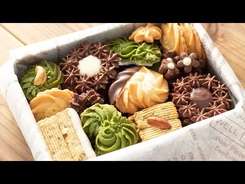 クリスマスプレゼントに!絞り出しクッキー缶の作り方＊卵白消費レシピ Butter Cookie Box｜HidaMari Cooking
