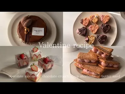【オーブン不使用レシピ4選】材料3つから簡単にできるバレンタインお手頃すぎるレシピ🍫のサムネイル