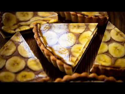 How to make "Chocolate & Banana Jelly Tart Cake"のサムネイル