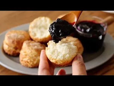 基本のシュガースコーン＆手作りブルーベリージャムの作り方：卵なし｜HidaMari Cookingのサムネイル