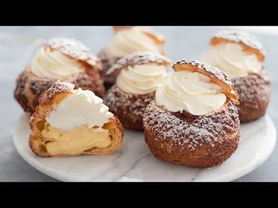 ダブルクリーム・クッキーシューの作り方 Double Cream Cookie Choux｜HidaMari Cookingのサムネイル