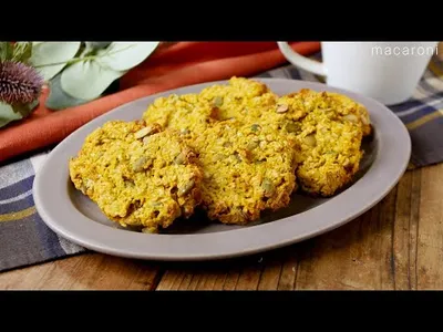 【かぼちゃのオートミールクッキー】砂糖不使用！メープルシロップのやさしい甘さ♪のサムネイル