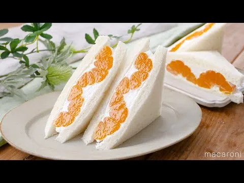 【まるごとみかんのフルーツサンド】ヨーグルトクリームでさっぱり！おやつや朝食に♪