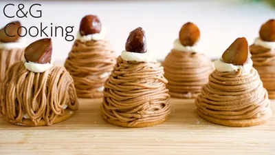 最高に美味しいモンブランの作り方 2024 | モンブラン cafe vlog お菓子作りのサムネイル