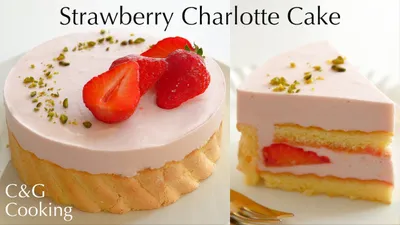 [ASMR] いちごムースのシャルロットケーキの作り方 Strawberry mousse charlotte cake | asmr スイーツ お菓子作り ムースケーキ いちごムースのサムネイル