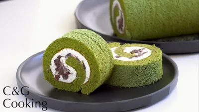 [ASMR] 抹茶と小豆のロールケーキの作り方 | お菓子作り | How to make Matcha roll cake asmrのサムネイル
