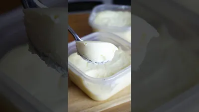 材料4つ！レンジで2分！タッパーそのままチーズケーキ作り方！#簡単レシピのサムネイル