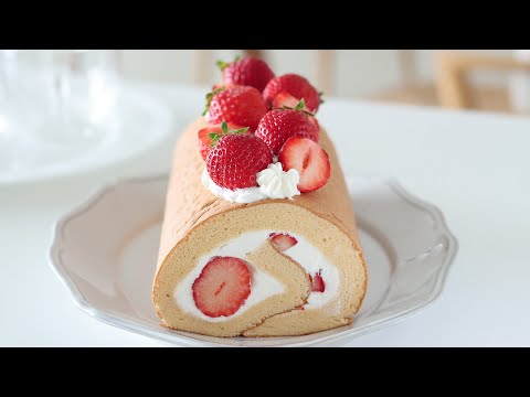 ふわっふわな別立ていちごロールケーキの作り方|HidaMari Cookingのサムネイル