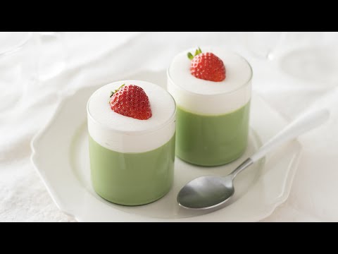 抹茶ミルクプリンの作り方(卵なし・オーブンなし) Matcha Milk Pudding, No Egg, No Oven|HidaMari Cookingのサムネイル