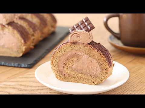 米粉で作るチョコレートとコーヒーのロールケーキの作り方|HidaMari Cookingのサムネイル