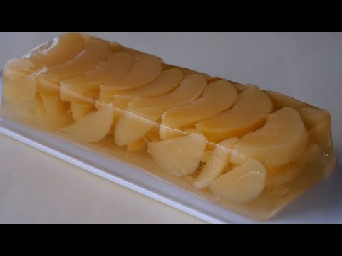 【簡単で美味しい♡桃缶の冷たいデザート】「材料3つだけ♪」 | canned peaches jellyのサムネイル