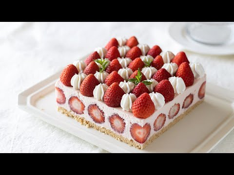 いちごのレアチーズケーキの作り方 No-Bake Strawberry Cheesecake*No egg, No oven|HidaMari Cookingのサムネイル