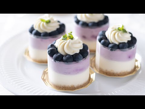 ブルーベリー・レアチーズケーキの作り方 No-Bake Blueberry Cheesecake*Without Oven, Egg, Gelatin|HidaMari Cookingのサムネイル
