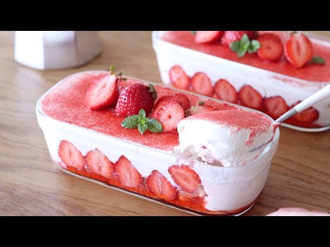 オーブンなし!10分で食べれる簡単いちごティラミスの作り方のサムネイル