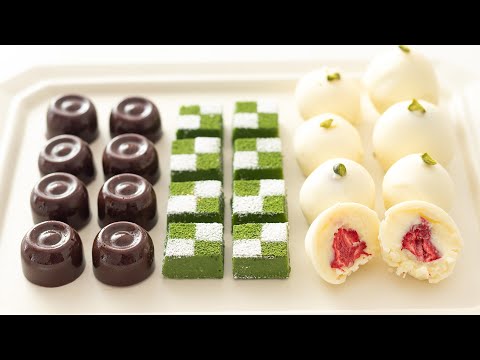 材料4つで♪バレンタインチョコを3種類作ってみた!4 Ingredients Valentine Chocolate 3 Ways!|HidaMari Cookingのサムネイル