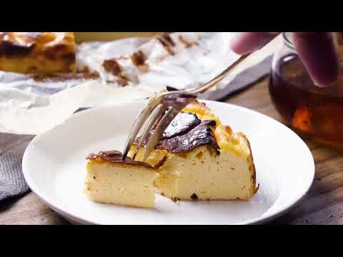 【アイスで作るバスクチーズケーキ】材料3つで簡単!卵や生クリームなしで手軽に完成♪のサムネイル