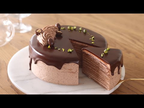 チョコレート・ミルクレープの作り方 Chocolate Mille Crepe|HidaMari Cookingのサムネイル