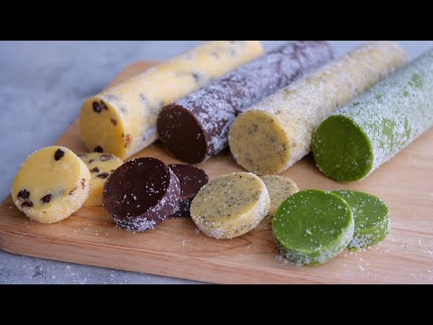【4種のバタークッキー♡さくさくのアイスボックスクッキー】生地はカット後冷凍保存OK | 4 kinds of butter cookiesのサムネイル