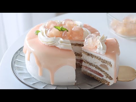 桃のクリームケーキの作り方のサムネイル
