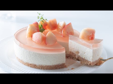 ピーチ・レアチーズケーキの作り方 No-Bake Peach Cheesecake*No Oven  & Without Egg|HidaMari Cookingのサムネイル
