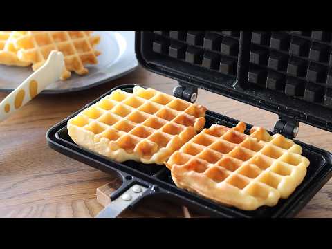 米粉で作る簡単アメリカンワッフルの作り方:発酵なし・バターなし|HidaMari Cookingのサムネイル