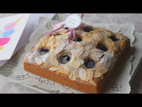 【9月生まれを祝う🍇ぶどうと紅茶のアーモンドケーキ】Cake for Those Born in September:Grape and Earl Grey Almond Cakeのサムネイル