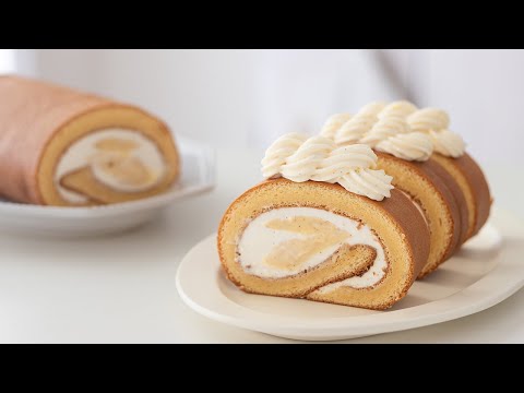 カスタード・ロールケーキの作り方 Custard Cream Cake Roll|HidaMari Cookingのサムネイル