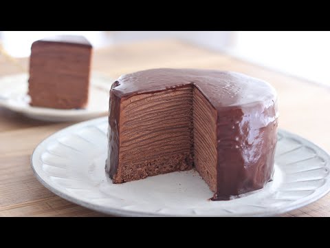 チョコレート・ミルクレープの作り方 - Chocolate Mille Crepe Cake|HidaMari Cookingのサムネイル