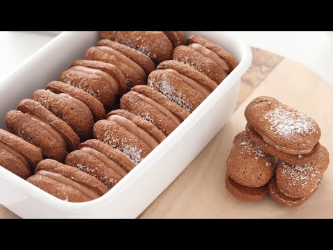 バレンタインに♪ダックワーズ・ショコラの作り方 Dacquoise Chocolat*卵白消費レシピ|HidaMari Cookingのサムネイル