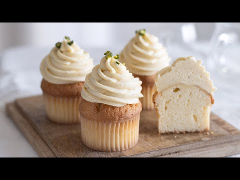 カスタードクリーム・カップケーキの作り方 Custard Cream Cupcakes|HidaMari Cookingのサムネイル