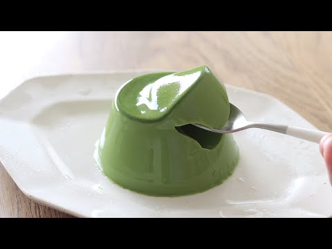 濃厚! 抹茶&ホワイトチョコ・プリンの作り方 オーブン・卵・生クリームなしで簡単のサムネイル