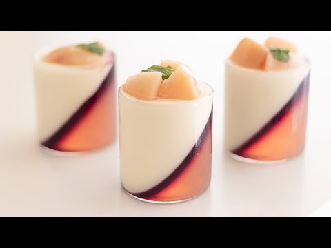 桃のパンナコッタの作り方 Peach Panna Cotta|HidaMari Cookingのサムネイル