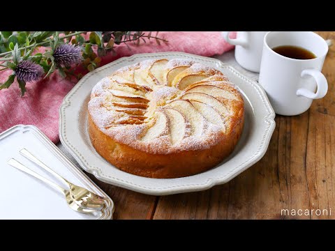 【りんごのヨーグルトケーキ】ホットケーキミックスで簡単!りんご丸ごと1個♪のサムネイル