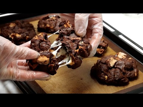 【海外レシピを食べやすく♡スモアクッキー】マシュマロのクッキーって美味しい♪ | Japanese-style s'mores cookiesのサムネイル