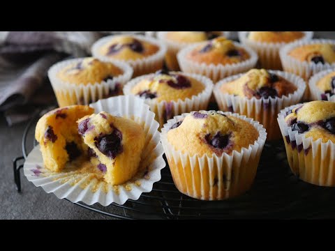 【生クリームで超簡単♡ふわふわっブルーベリーマフィン】「面倒な擦り混ぜ無し!」 | Fluffy and moist Blueberry Muffinsのサムネイル