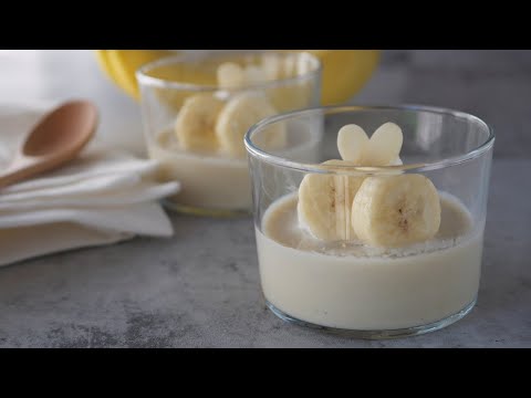 【バナナ好きさんこれ作って♡ふんわりバナナぷりん】「ゼラチン無しでこの食感は神♪」やさしい甘さです~ | Fluffy banana puddingのサムネイル