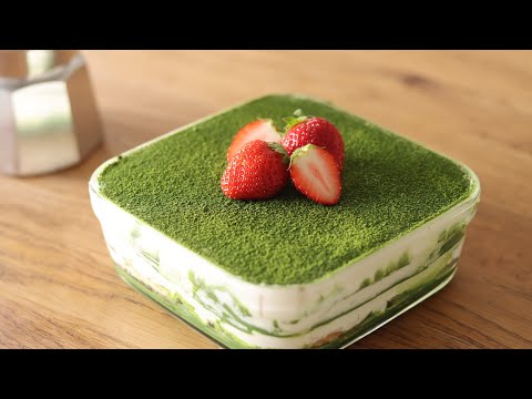 オーブンなし!10分で食べれる簡単抹茶ティラミスの作り方のサムネイル