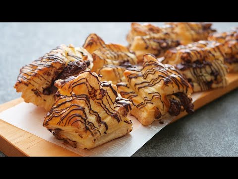チョコまみれ♡材料3つで簡単激うまチョコパイ | Easy chocolate pieのサムネイル