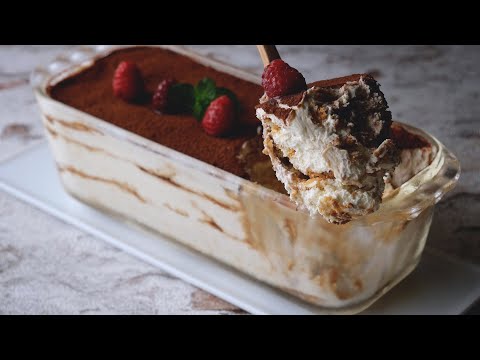 【混ぜて冷やすだけ】珈琲の生地の層がヤバい! 濃厚で絶品なティラミス♡これホントに作って欲しい! | Coffee Biscuits & Cheesecake creamy textureのサムネイル