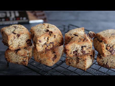 【紅茶と刻みチョコの米粉スコーン♡溶かしバターで絶品 |  Rice flour Earl Grey Sconesのサムネイル