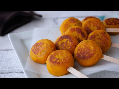 【米粉のかぼちゃ団子】もっちり♡水分多め煮物にダメなかぼちゃだって美味しく出来る! | Rice flour pumpkin dumplingsのサムネイル
