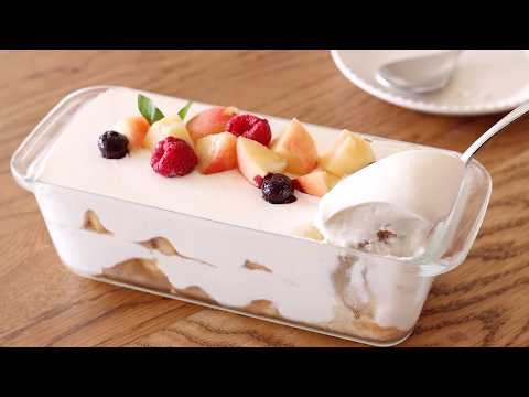 準備は10分!オーブンも火も使わない簡単桃のティラミスの作り方|HidaMari Cookingのサムネイル