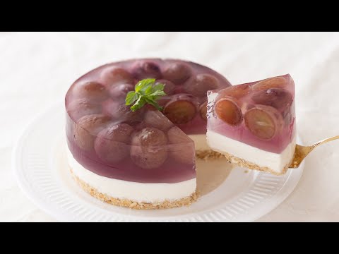 ぶどうのレアチーズケーキの作り方 No-Bake Grape Cheesecake|HidaMari Cookingのサムネイル