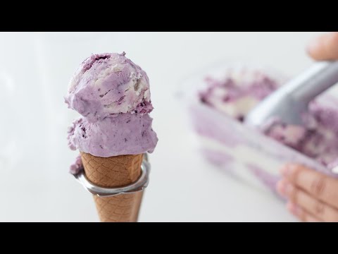 ブルーベリー&クリームチーズアイスクリームの作り方 Blueberry & Cream Cheese Ice Cream|HidaMari Cookingのサムネイル