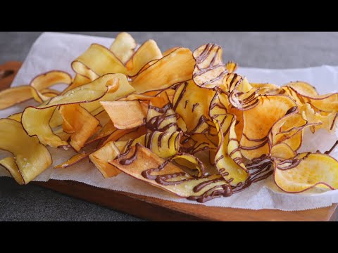 【揚げるだけ♡3分で完食さつま芋チップス】お芋のヤバい誘惑♪「まるめし」 | Sweet potato chipsのサムネイル