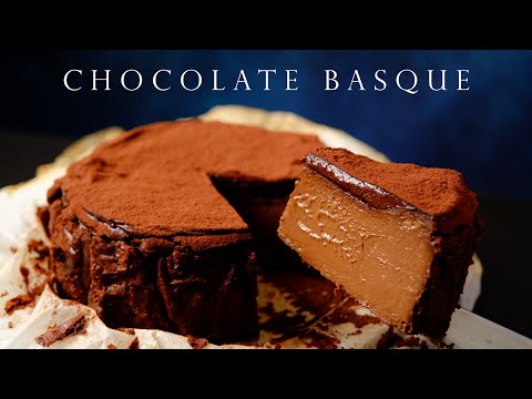 Double Chocolate Basque Cheesecake,  Rich and Creamy Center , Famous Japanese shop's recipeのサムネイル