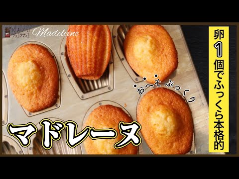 卵1個分で作るマドレーヌの作り方/How to make Madeleineのサムネイル