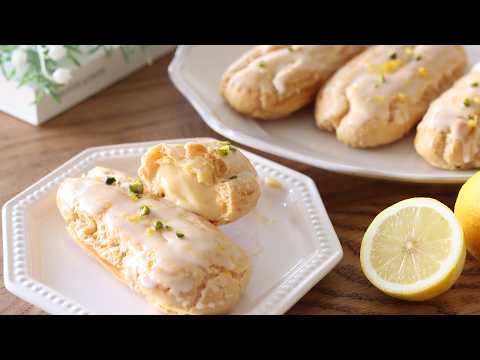 甘酸っぱい🍋レモンカスタード・エクレアの作り方|HidaMari Cookingのサムネイル