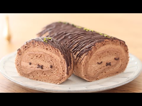 パリふわチョコレートロールケーキの作り方のサムネイル